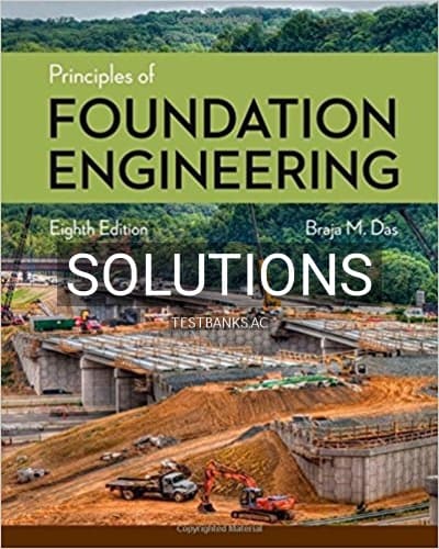 Solutions for Principles of Foundation Engineering 8th Edition by Das cover