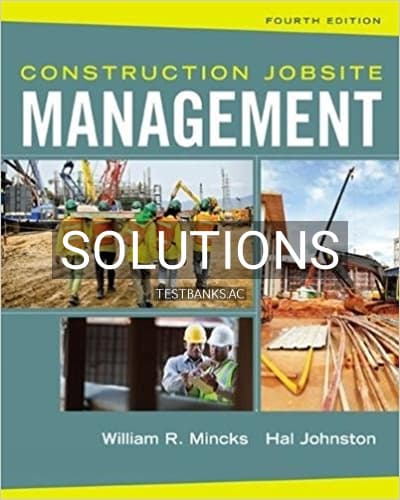 Solutions for Construction Jobsite Management 4th Edition by Mincks cover