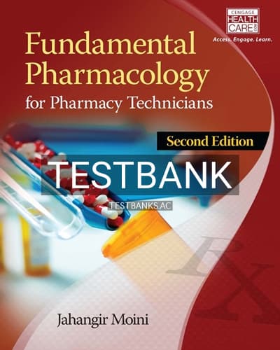 Test Bank for Fundamental Pharmacology for Pharmacy Technicians 2nd Edition by Moini cover