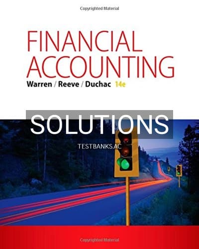 Solutions for Financial Accounting 14th Edition by Warren cover