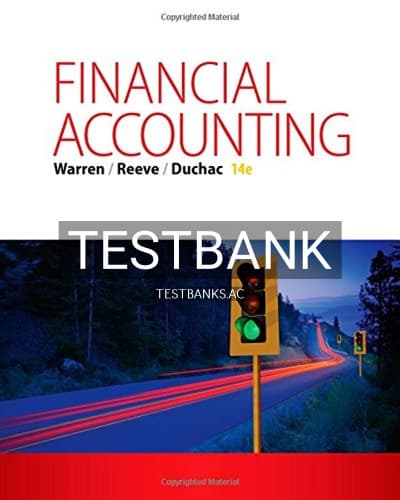 Test Bank for Financial Accounting 14th Edition by Warren cover