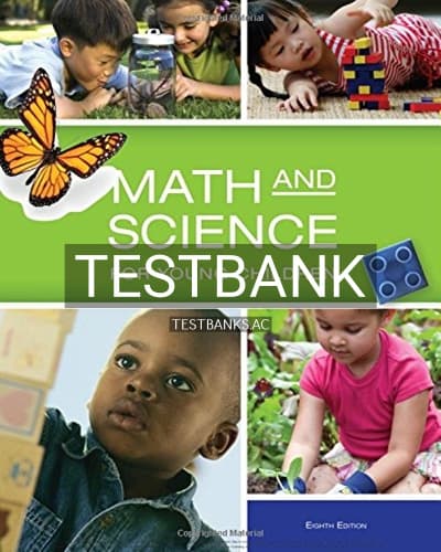 Test Bank for Math and Science for Young Children 8th Edition by Charlesworth cover