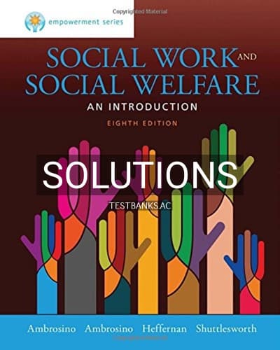 Solutions for Empowerment Series Social Work and Social Welfare 8th Edition by Ambrosino cover