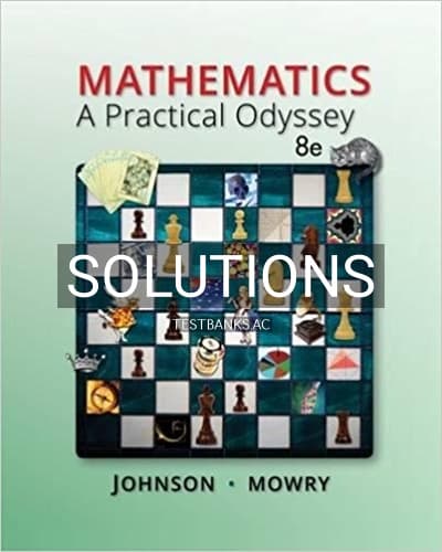 Solutions for Mathematics A Practical Odyssey 8th Edition by Johnson cover