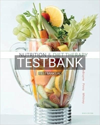 Test Bank for Nutrition and Diet Therapy 9th Edition by DeBruyne cover