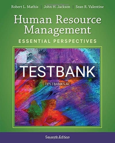 Test Bank for Human Resource Management Essential Perspectives 7th Edition by Mathis cover
