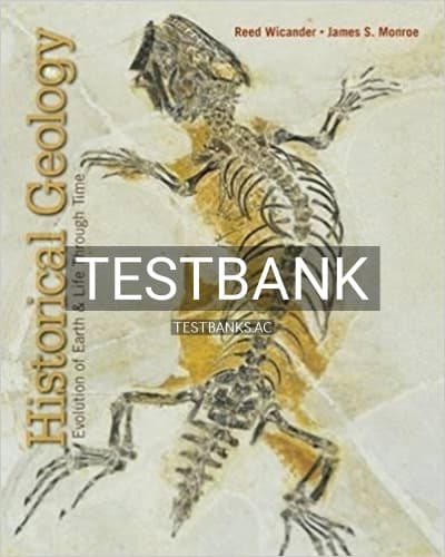 Test Bank for Historical Geology 8th Edition by Wicander cover
