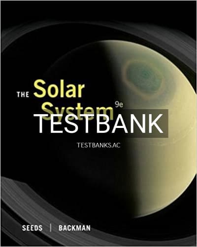 Test Bank for Solar System 9th Edition by Seeds cover