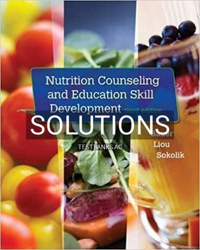 Solutions for Nutrition Counseling and Education Skill Development 3rd Edition by Bauer cover