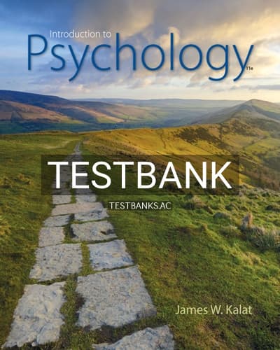 Test Bank for Introduction to Psychology 11th Edition by Kalat cover