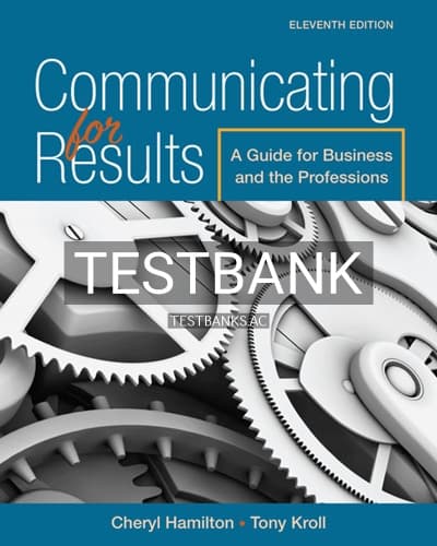 Test Bank for Communicating for Results 11th Edition by Hamilton cover