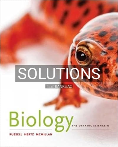 Solutions for Biology The Dynamic Science 4th Edition by Russell cover
