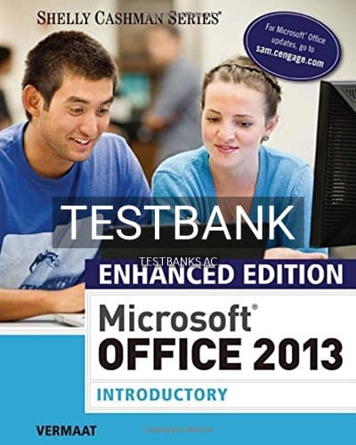 Test Bank for Enhanced Microsoft Office 2013 Introductory 1st Edition by Vermaat cover