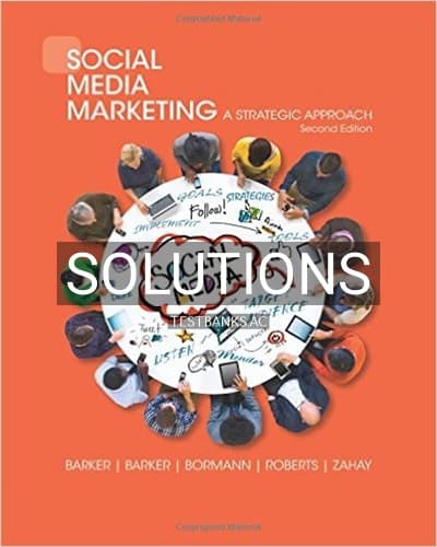 Solutions for Social Media Marketing A Strategic Approach 2nd Edition by Barker cover