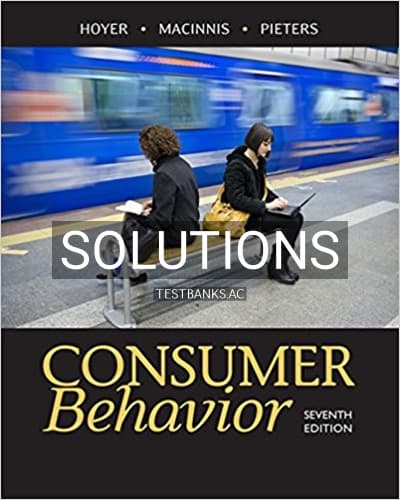 Solutions for Consumer Behavior 7th Edition by Hoyer cover
