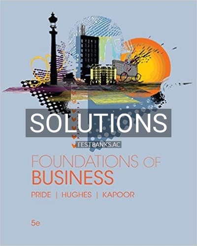 Solutions for Foundations of Business 5th Edition by Pride cover