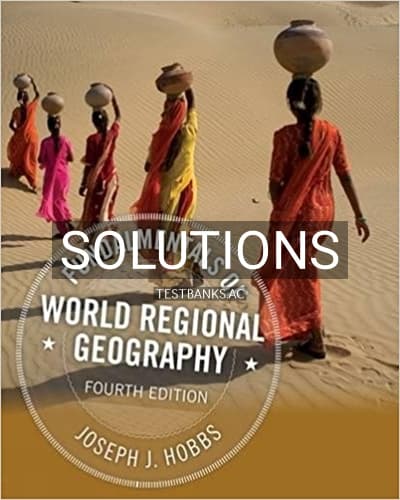 Solutions for Fundamentals of World Regional Geography 4th Edition by Hobbs cover