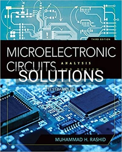 Solutions for Microelectronic Circuits Analysis and Design 3rd Edition by Rashid cover