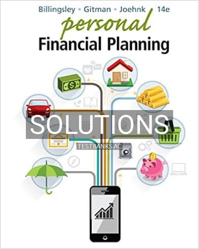 Solutions for Personal Financial Planning 14th Edition by Billingsley cover