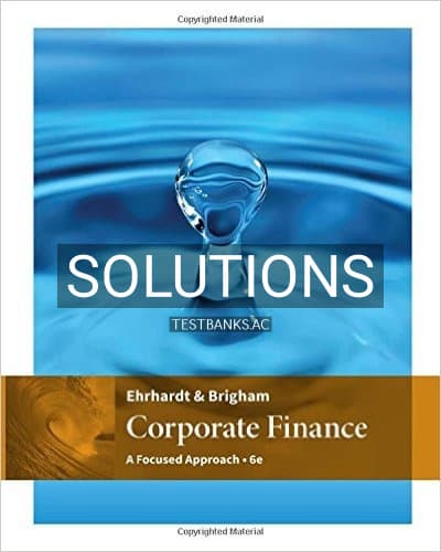 Solutions for Corporate Finance A Focused Approach 6th Edition by Ehrhardt cover