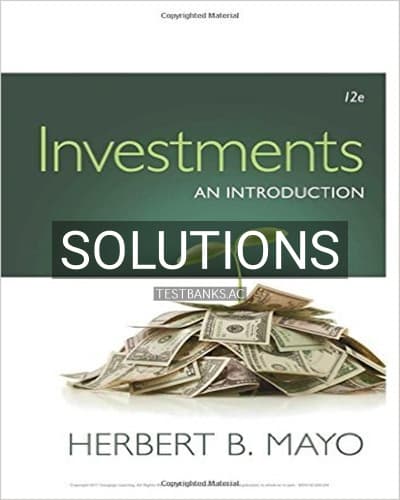 Solutions for Investments An Introduction 12th Edition by Mayo cover