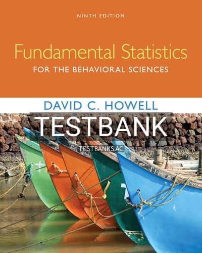Test Bank for Fundamental Statistics for the Behavioral Sciences 9th Edition by Howell cover