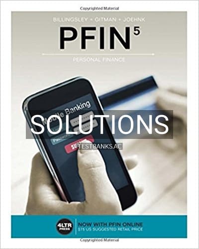 Solutions for PFIN5 5th Edition by Billingsley cover