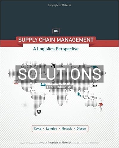 Solutions for Supply Chain Management A Logistics Perspective 10th Edition by Coyle cover