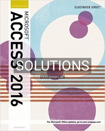 Solutions for Illustrated Microsoft Office 365 and Access 2016 Introductory 1st Edition by Friedrichsen cover