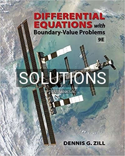 Solutions for Differential Equations with Boundary Value Problems 9th Edition by Zill cover