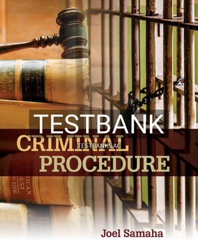 Test Bank for Criminal Procedure 10th Edition by Samaha cover