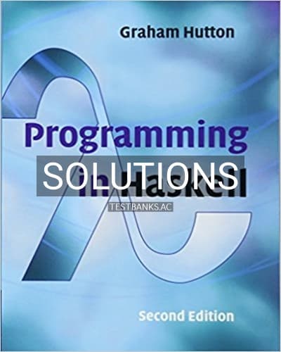Solutions for Programming in Haskell 2nd Edition by Hutton cover
