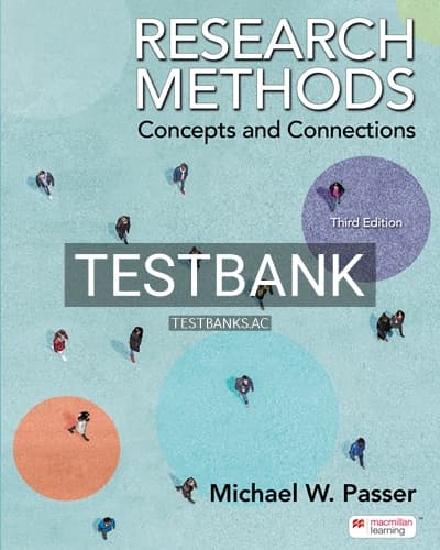 Test Bank for Research Methods 3rd Edition by Passer cover
