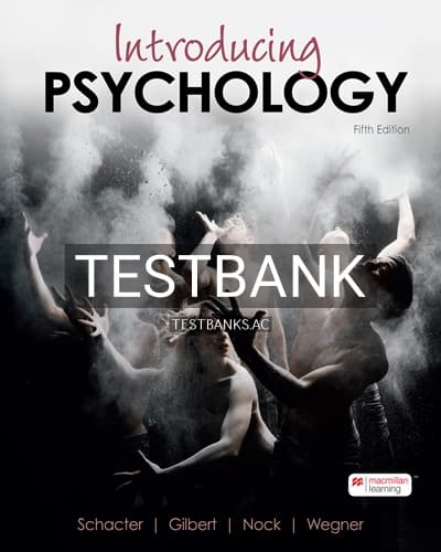 Test Bank for Introducing Psychology 5th Edition by Schacter cover
