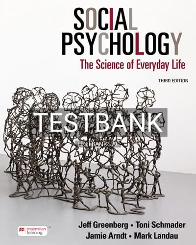 Test Bank for Social Psychology 3rd Edition by Greenberg cover