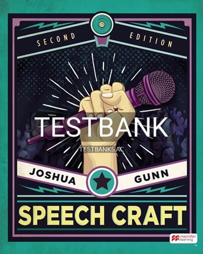 Test Bank for Speech Craft 2nd Edition by Gunn cover