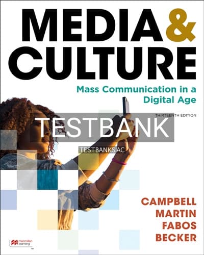 Test Bank for Media and Culture 13th Edition by Campbell cover