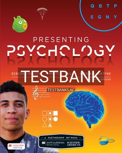 Test Bank for Presenting Psychology 3rd Edition by Licht cover