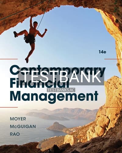 Test Bank for Contemporary Financial Management 14th Edition by Moyer cover
