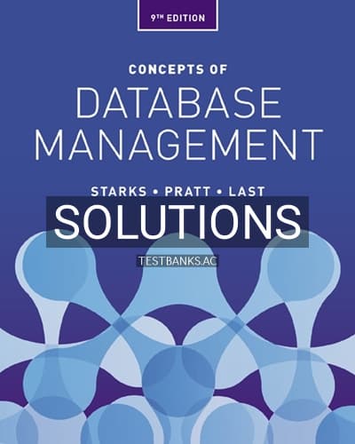Solutions for Concepts of Database Management 9th Edition by Starks cover