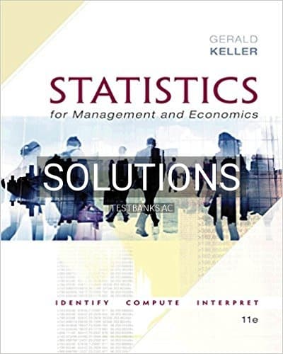 Solutions for Statistics for Management and Economics 11th Edition by Keller cover