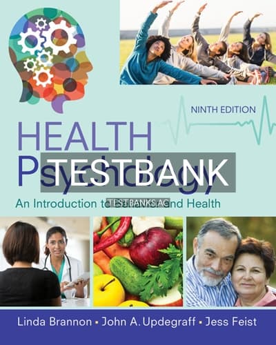 Test Bank for Health Psychology 9th Edition by Brannon cover