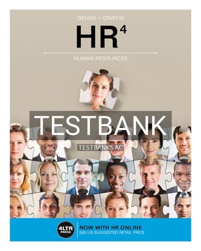 Test Bank for HR 4th Edition by DeNisi cover