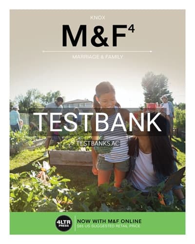 Test Bank for M and F 4th Edition by Knox cover