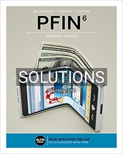 Solutions for PFIN 6th Edition by Billingsley cover