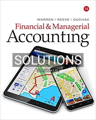 Solutions for Financial and Managerial Accounting 14th Edition by Warren cover