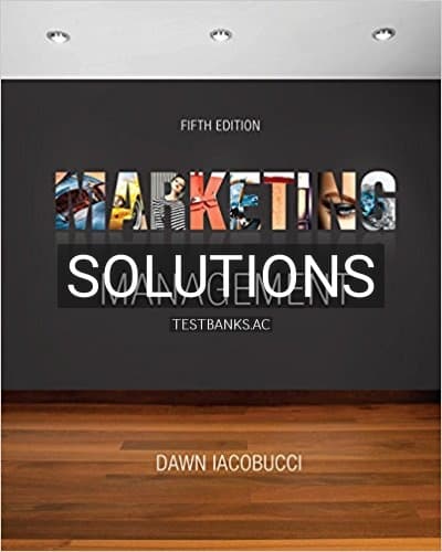 Solutions for Marketing Management 5th Edition by Iacobucci cover