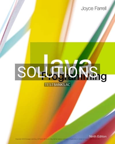 Solutions for Java Programming 9th Edition by Farrell cover