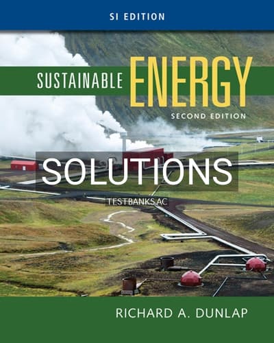 Solutions for Sustainable Energy SI 2nd Edition by Dunlap cover