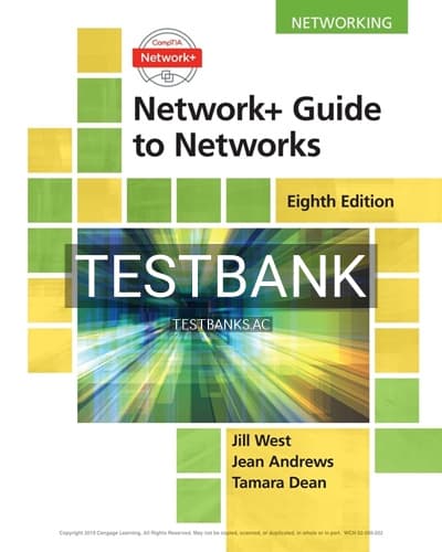 Test Bank for Network Guide to Networks 8th Edition by West cover
